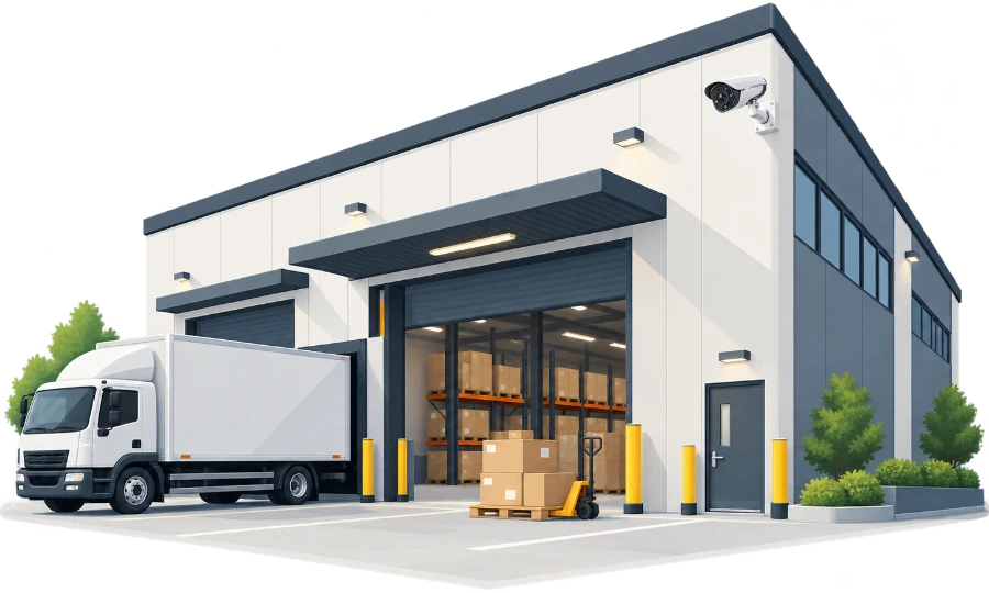 Warehouse / Business — illustrative CCTV property