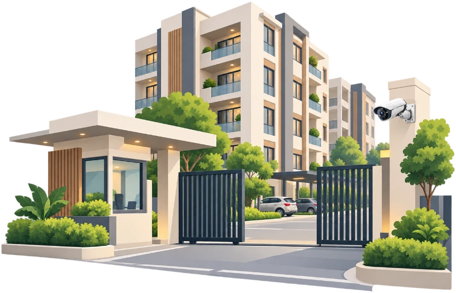 Apartment / Society — illustrative CCTV property