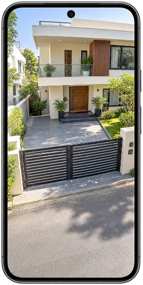 Home — illustrative mobile CCTV view