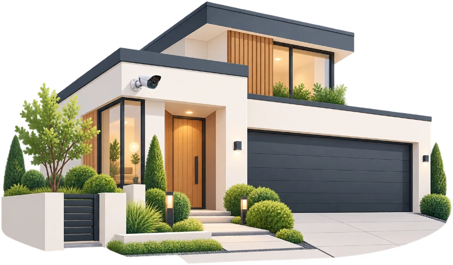 Home — illustrative CCTV property
