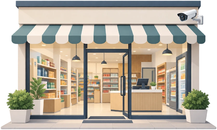 Shop — illustrative CCTV property